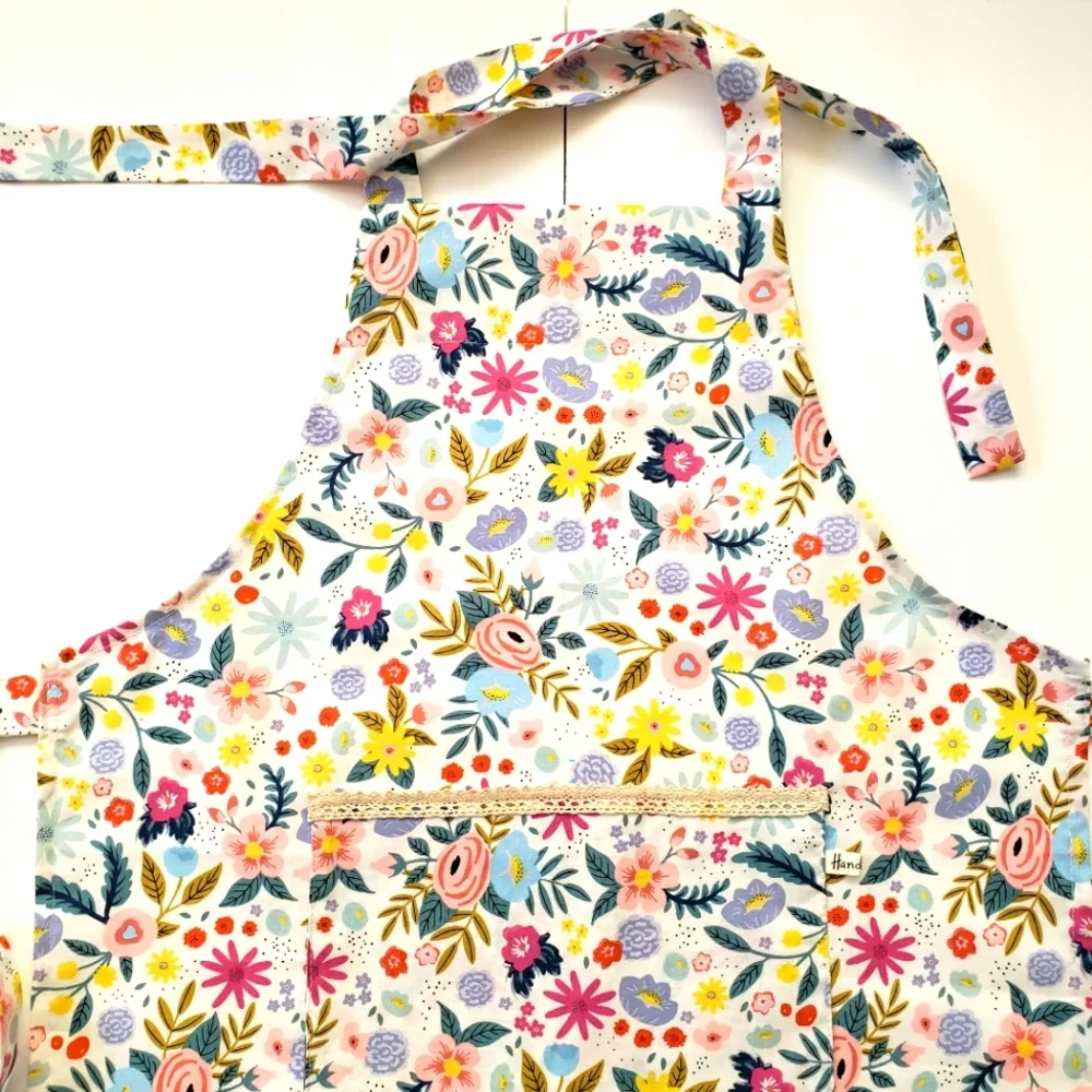 NEW Handmade Cotton Floral Kids Apron